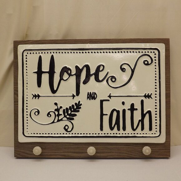 Faith & Hope Premium Canvas Wood and Metal - Ready to Hang - Picture 1 of 7
